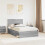 VidaXL vidaXL Bed Frame with Drawer Grey Sonoma 120 x 190 cm Solid Pine Wood 1