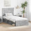 VidaXL vidaXL Bed Frame with Drawer Concerte Grey 90 x 190 cm Solid Pine Wood 1