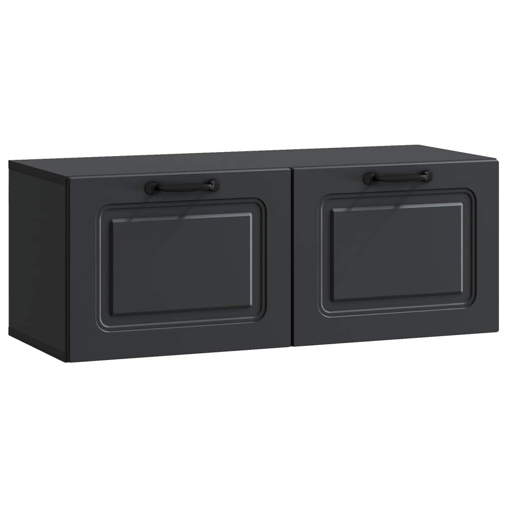 Vidaxl Wall-Mounted Tv Cabinet Black 78.5 X 31 X 30 Cm Engineered Wood