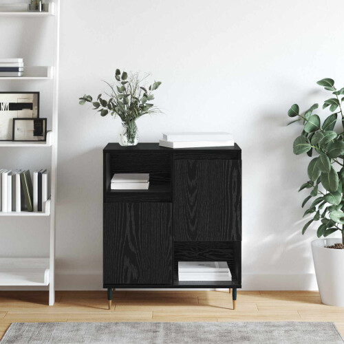 VidaXL vidaXL Sideboard Black Oak 60 x 35 x 70 cm 2