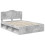 VidaXL vidaXL Bed Frame Concerte Grey 150 x 200 cm Solid Pine Wood 4