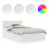 VidaXL vidaXL Bed Frame with Headboard White 135 x 190 cm Engineered Wood 4