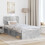 VidaXL vidaXL Bed Frame Concerte Grey 90 x 190 cm Solid Pine Wood 4