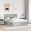 VidaXL vidaXL Bed Frame Grey Sonoma 150 x 200 cm Solid Pine Wood 4