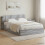 VidaXL vidaXL Bed Frame with Storage Grey Sonoma 150 x 200 cm Engineered Wood 1