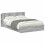 VidaXL vidaXL Bed Frame with Storage Grey Sonoma 150 x 200 cm Engineered Wood 3