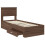 VidaXL vidaXL Bed Frame Brown Oak and Silver 75 x 190 cm Engineered Wood 5
