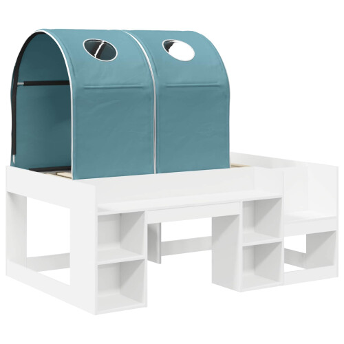 VidaXL vidaXL Bed with Tunnel 4 pcs White and Light Blue Engineered Wood 2