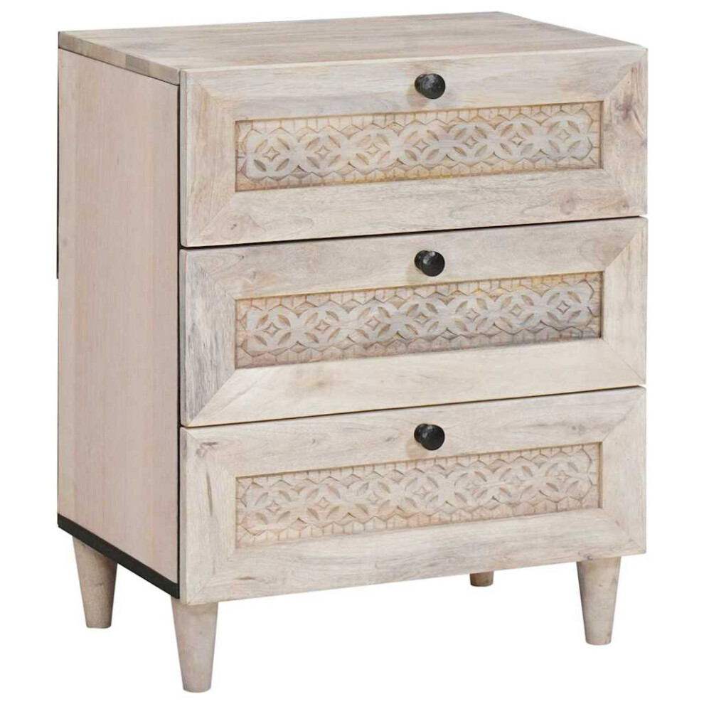 Vidaxl Bedside Cabinet White 50 X 33 X 62 Cm Engineered Wood