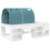VidaXL vidaXL Bed with Tunnel 4 pcs White and Light Blue Engineered Wood 4