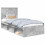 VidaXL vidaXL Bed Frame Concerte Grey 90 x 190 cm Solid Pine Wood 4