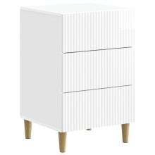 vidaXL Bedside Cabinet with Drawer High Gloss White 43 x 41 x 66.5 cm