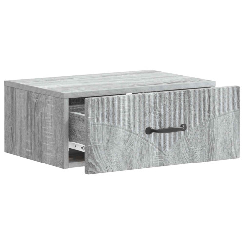 VidaXL vidaXL Wall-Mounted Bedside Cabinet 2 pcs Grey Sonoma Engineered Wood 2