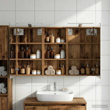 vidaXL Badezimmerschrank-Set 3 stk. 110 x 10,5 x 60,5 cm Holzwerkstoff