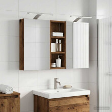 vidaXL Badezimmerschrank-Set 3 stk. 80 x 10,5 x 50 cm Holzwerkstoff