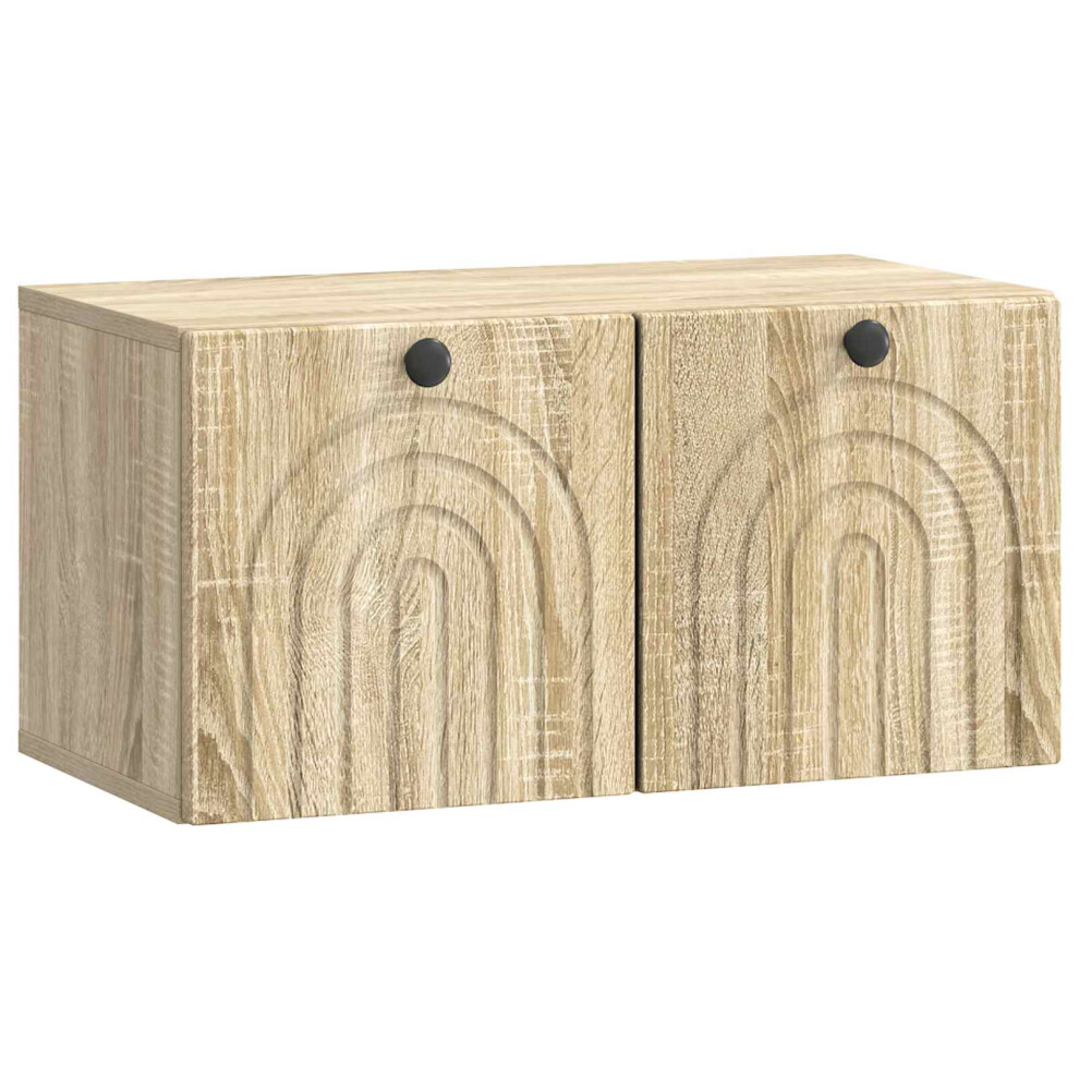 Vidaxl Wall-Mounted Tv Cabinet Sonoma Oak 59.5 X 31 X 30 Cm
