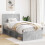 VidaXL vidaXL Bed Frame with Storage and Headboard Concrete Grey 90 x 190 cm 1