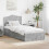 VidaXL vidaXL Bed Frame with Drawer Concrete Grey 90 x 190 cm Engineered Wood 1