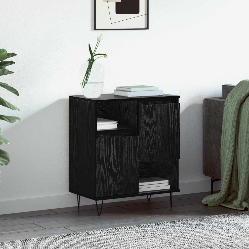 Vidaxl Sideboard Black Oak 60 X 35 X 70 Cm