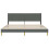 VidaXL vidaXL Bed Frame with Headboard Dark Grey 180 x 200 cm Fabric 3