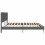 VidaXL vidaXL Bed Frame with Headboard Dark Grey 180 x 200 cm Fabric 4