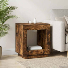 vidaXL Side Table Smoked Oak 60 x 40 x 65 cm Engineered Wood
