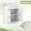 Bathroom Cabinet with Drawer, Adjustable Shelf, 56x30x80 cm, White 3