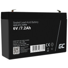 Batería Green Cell AGM VRLA de 6 V y 7,2 Ah para alarmas, cajas registradoras y juguetes