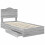 VidaXL vidaXL Storage Bed Grey Sonoma 100 x 200 cm Engineered Wood 6