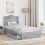 VidaXL vidaXL Storage Bed Grey Sonoma 100 x 200 cm Engineered Wood 5