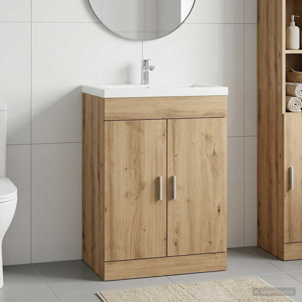 Vidaxl Bathroom Under Sink Cabinet Artisan Oak 56 X 37.5 X 81 Cm