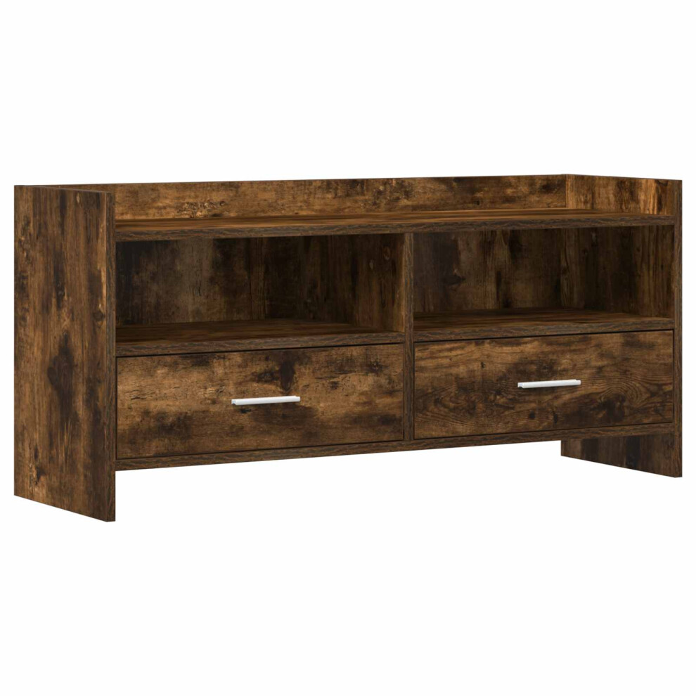 Vidaxl Tv Cabinet 100 X 33 X 47 Cm Smoked Oak Engineered Wood