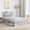 VidaXL vidaXL Bed Frame with Drawer Concrete Grey 90 x 190 cm Engineered Wood 5