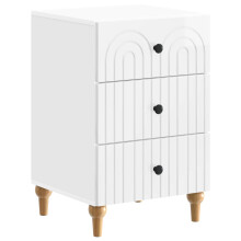 vidaXL Bedside Cabinet with Drawer High Gloss White 43x 41 x 66.5 cm