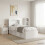 VidaXL vidaXL Headboard Cabinet with Storage High Gloss White Engineered Wood 1
