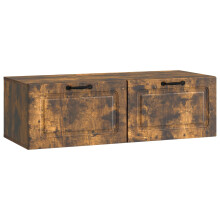 vidaXL Wall-Mounted TV Cabinet Wall-mounted Smoked Oak 98 x 41 x 30 cm