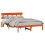 VidaXL vidaXL Bed Frame with Headboard Brown 160 x 200 cm Solid Pine wood 1