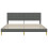 VidaXL vidaXL Bed Frame with Headboard Dark Grey 180 x 200 cm Fabric 2