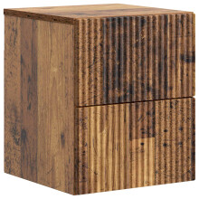 vidaXL Wall-Mounted Bedside Cabinet Old Wood 33 x 34.5 x 40 cm