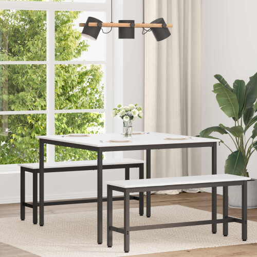 VidaXL vidaXL Dining Table White 110 x 110 x 75 cm Solid Pine Wood