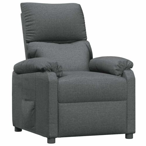 VidaXL vidaXL Recliner Chair Dark Grey Fabric 1