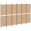 VidaXL vidaXL 6-Panel Room Divider Beige 300 x 200 cm Fabric 2