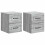 VidaXL vidaXL Wall-Mounted Bedside Cabinet 2 pcs Grey Sonoma Engineered Wood 1