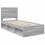 VidaXL vidaXL Bed Frame Grey Sonoma 90 x 190 cm Solid Pine Wood 4