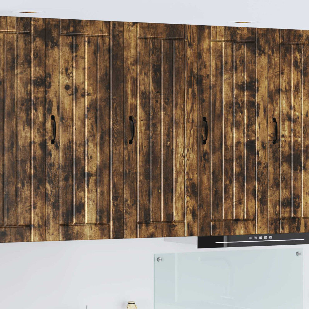 Vidaxl Wall Cabinet Lucca Smoked Oak 40 X 31 X 100 Cm Engineered Wood
