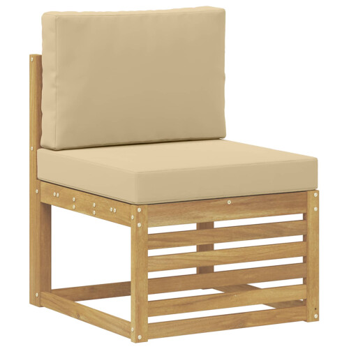 VidaXL vidaXL Outdoor-Sofagarnitur 6 stk. Weiß und Beige Polyester 2