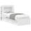 VidaXL vidaXL Headboard Cabinet with Storage High Gloss White Engineered Wood 3