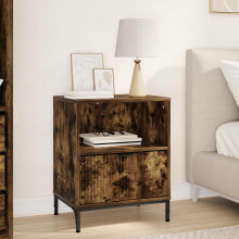 vidaXL Bedside Cabinet Smoked oak 49 x 36 x 61 cm Engineered wood