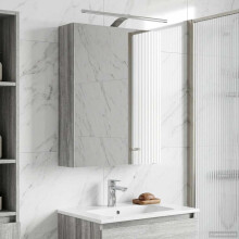 vidaXL Badezimmerspiegelschrank Graues Sonoma 50 x 14,5 x 70 cm