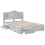VidaXL vidaXL Bed Frame Concrete Grey 150 x 200 cm Engineered Wood 5